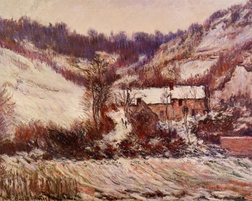 Schnee Effekt bei Limetz Claude Monet Ölgemälde